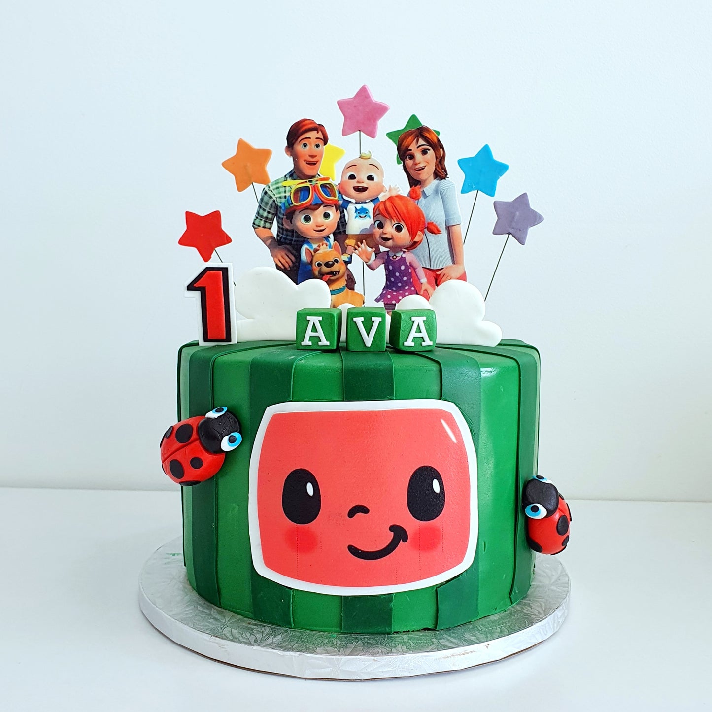 Themed fondant cake