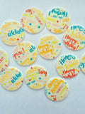Small Chocolate Happy Birthday Discs