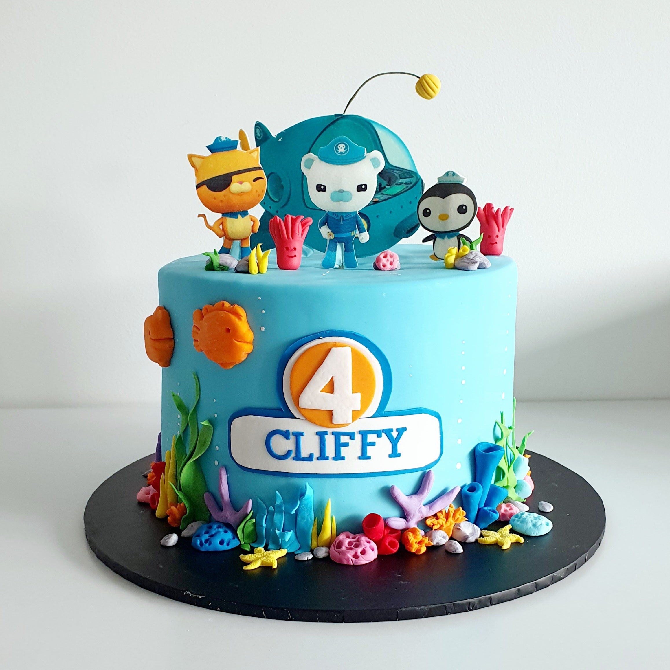 Themed fondant cake