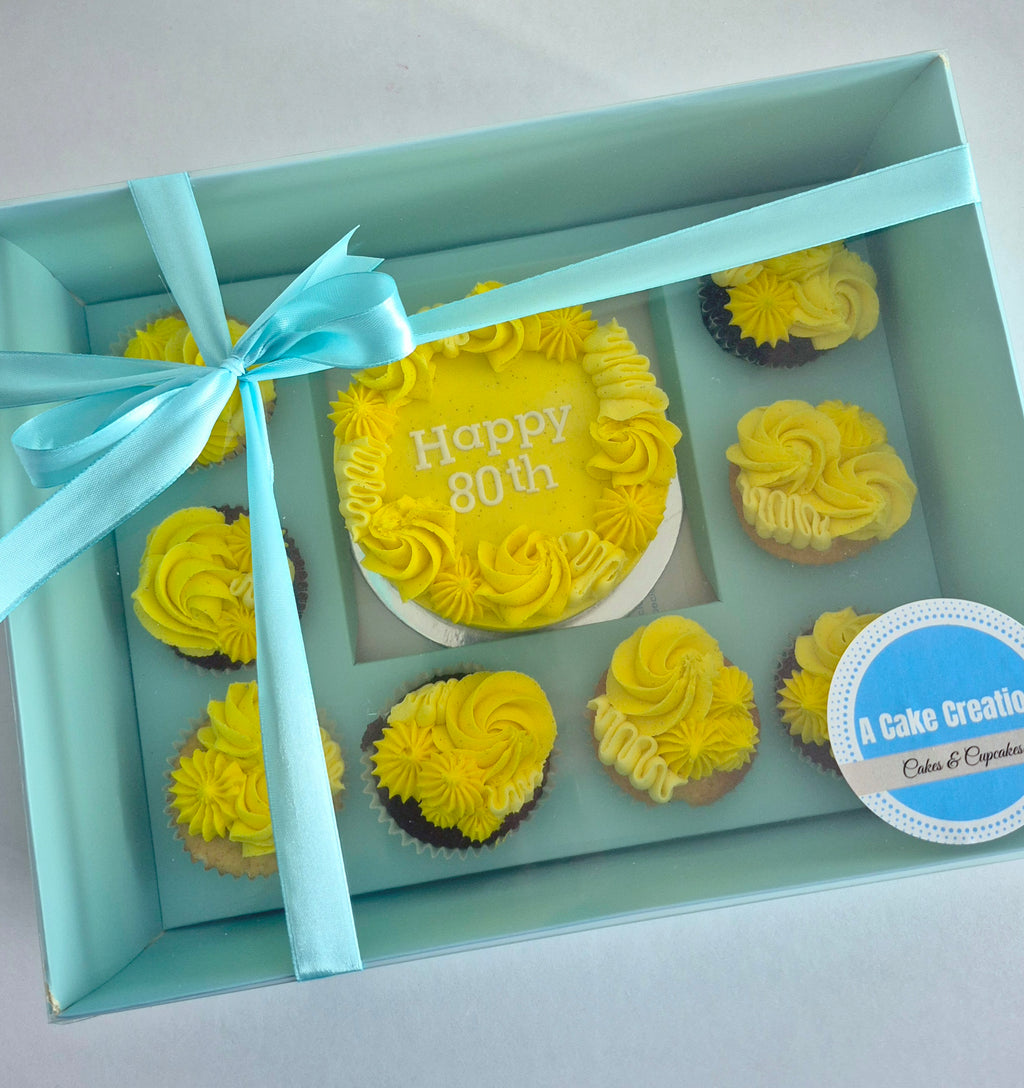 Bento Cake and 8 Cupcake Box