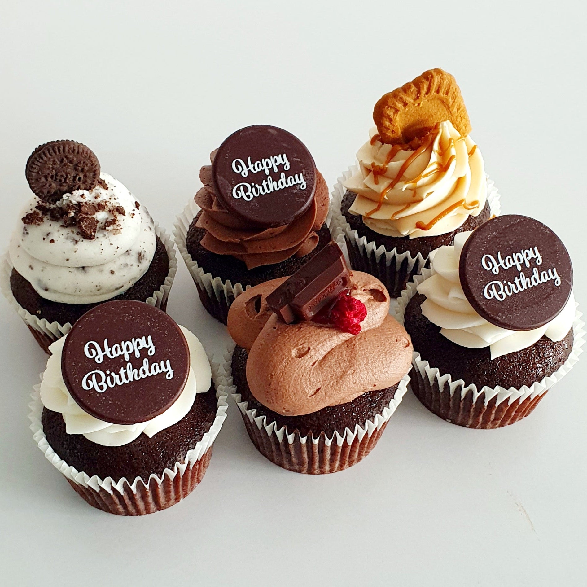 Vegan Plant Based Happy Birthday Cupcakes