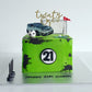 Gold Acrylic Twenty One Cake Topper
