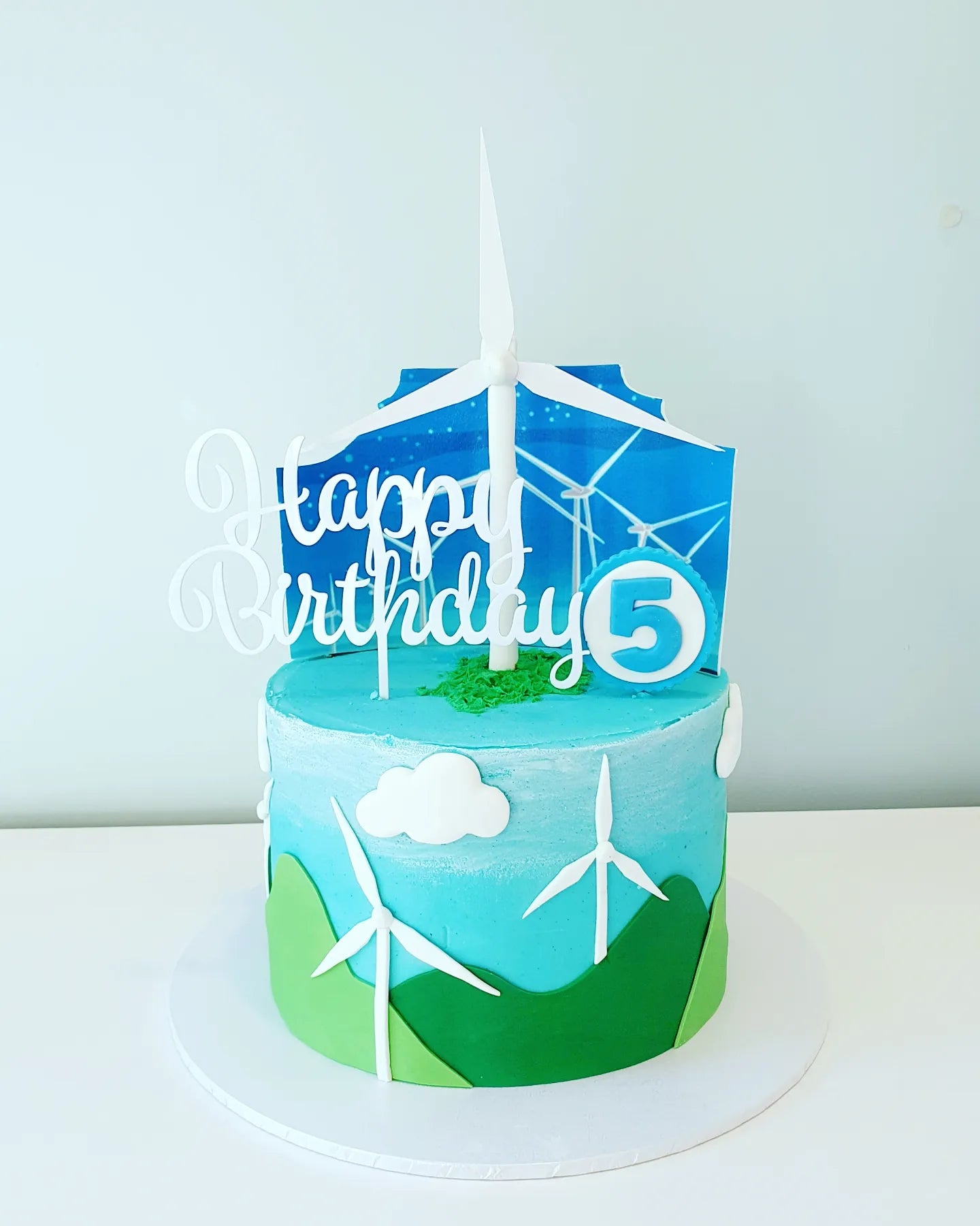 White Acrylic Happy Birthday Cake Topper Large