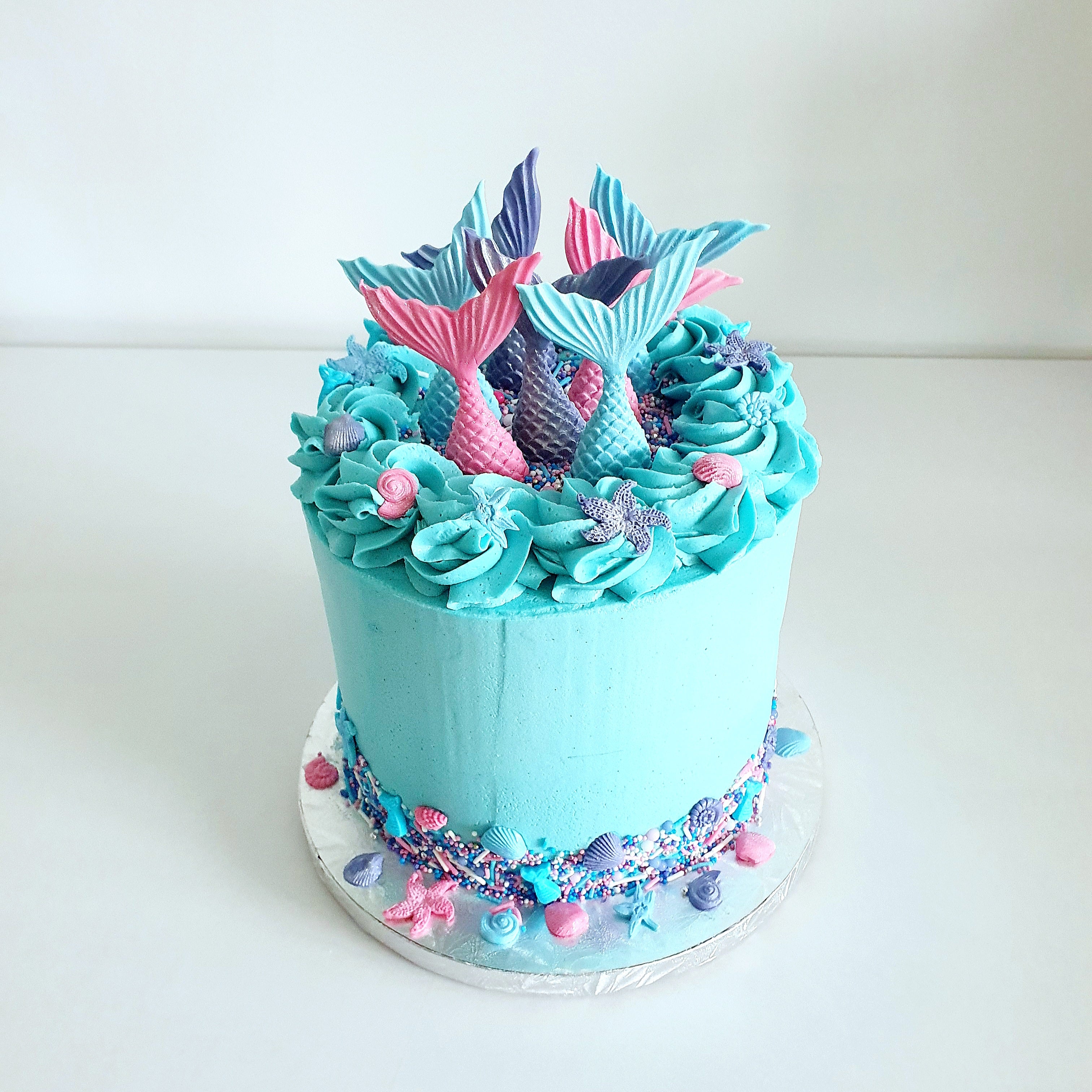 Little Mermaid Birthday Cake - A Decorating Tutorial | Decorated Treats