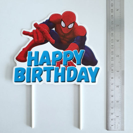Spiderman Happy Birthday Cake Topper