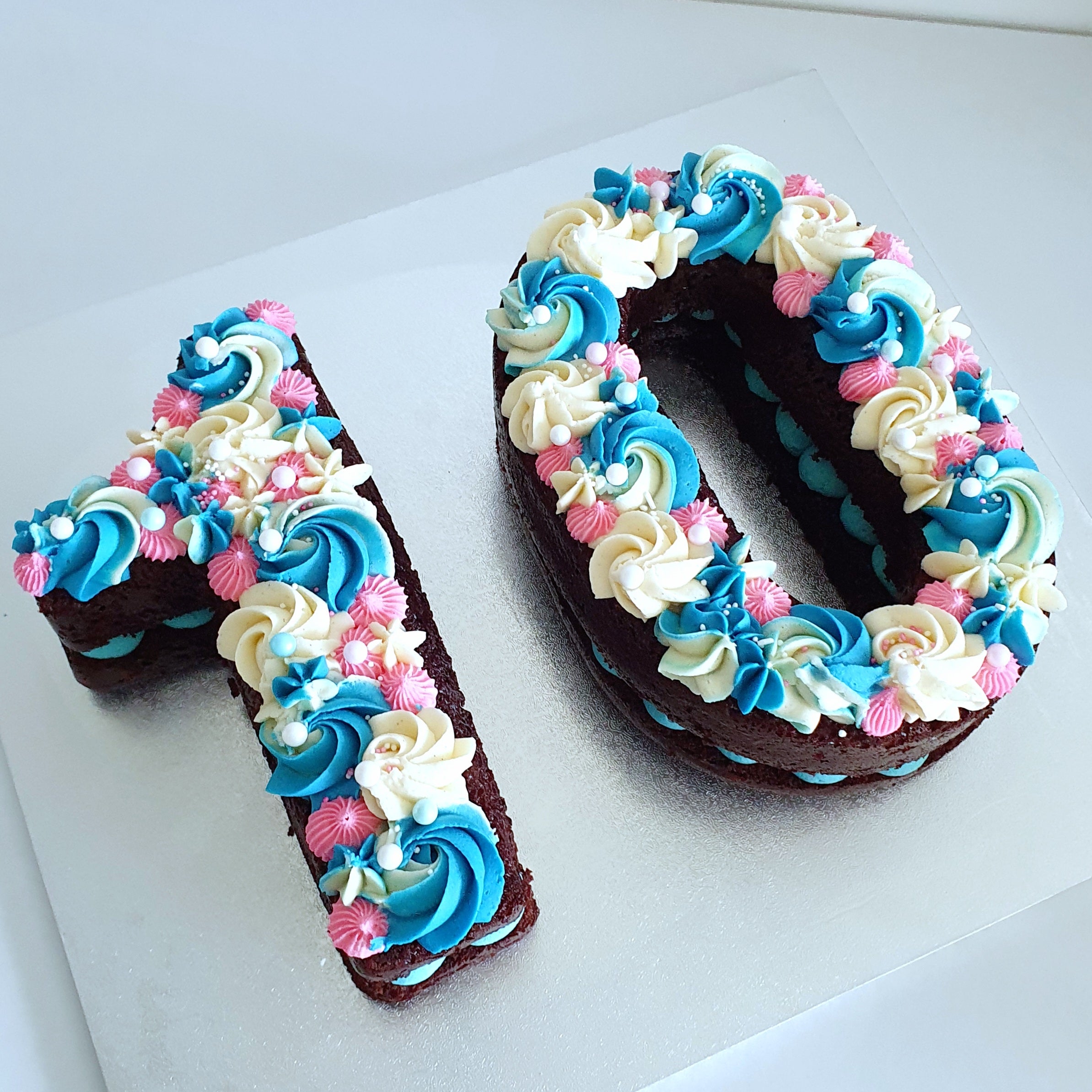 Pink Lady Number Letter Cookie Cake - Order Online | Sydney Delivery