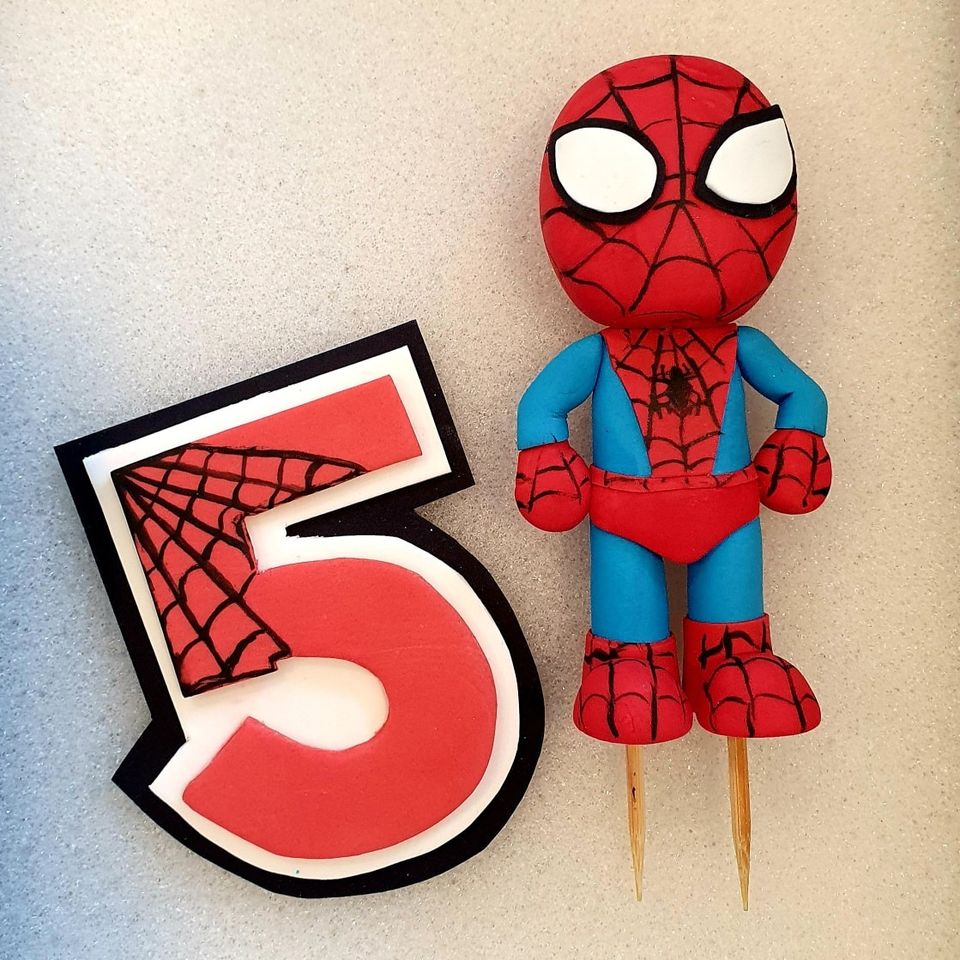 Fondant Super Hero Cake Topper -  1 weeks notice + shipping time for fondant cake toppers